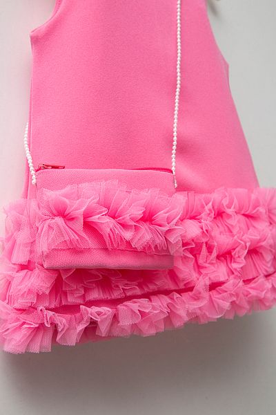 DFN Birthday/Party Dress with Ruffled Skirt and Düzdar Bag