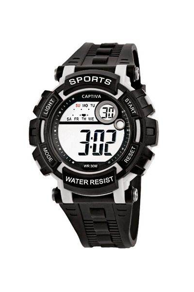 captiva Capitaiva Digital Fan Children's Watch 30 Meters Water Resistant Sports Children/Teenager Wristwatch Gs-Fb-Bjk