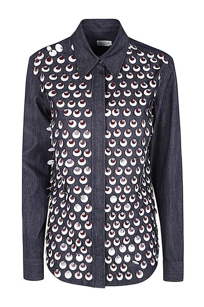 Dries Van Noten Dries Van Noten 00820 Chowy Den Emb 8431 Îmbrăcăminte tip cămașă