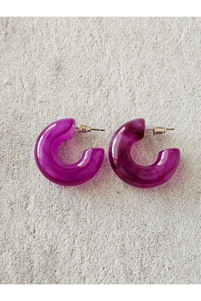 SiestaAccessories Acrylic Hoop Earrings