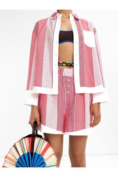 PARFOIS Kontrastlı Çizgili Şort