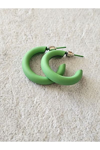 SiestaAccessories Green Hoop Earrings
