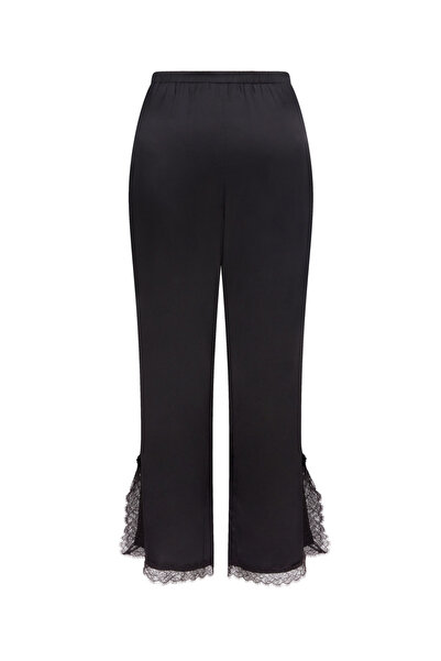 Agent Provocateur Elegant Gisele Siyah İpek Saten Dantel Detaylı Kadın Pijama...