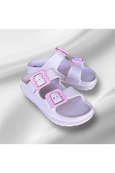 AkınalBella Unisex Double Buckle Soft Soft Sole Beach Pool Daily Slippers