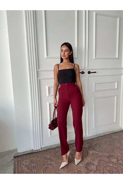 mydukkan.co Elastic Waist Striped Trousers