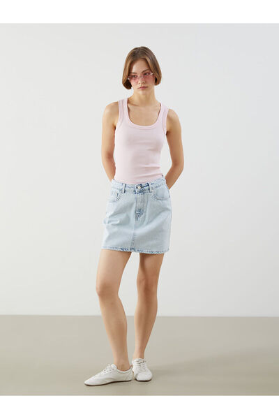 LC Waikiki Vizyon New Season Slim Fit Mini Jean Skirt