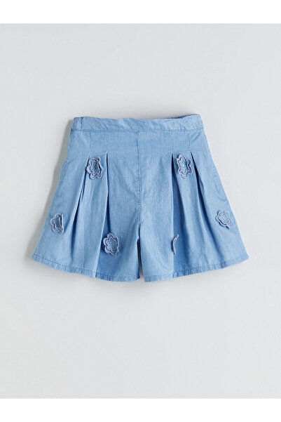 LC Waikiki تنورة قصيرة من قماش الدنيم للفتيات من إنديجو