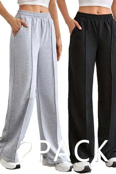 StreetWear Outlet Set Pantaloni Trening Dama, 2 Culori Diferite, Talie Inalta Si Croiala Dreapta