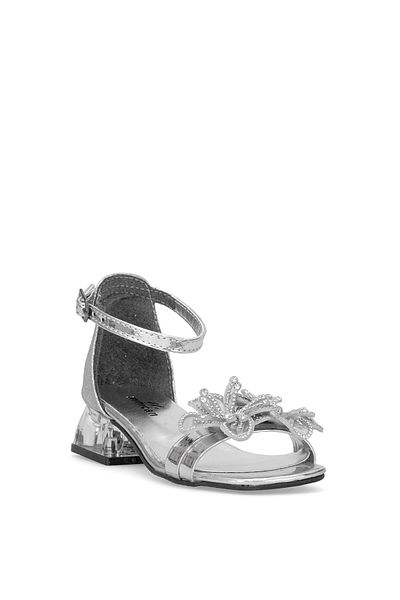 Ayakkabı Fuarı Elit Br-F-155-25Y Filet Girl's Evening Dress Shoes Silver