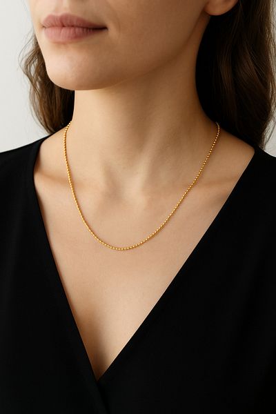 Narflake Gold Colored Top Model Steel Chain Necklace – Stylish Design That Does Not Blacken