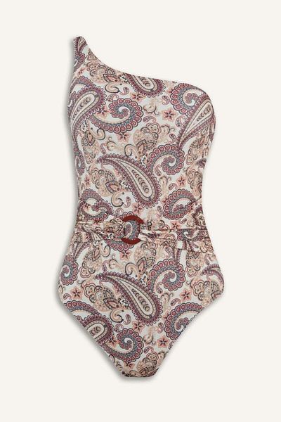 DeFacto New Season One Shoulder Shawl Patterned Swimsuit-Fall in Love