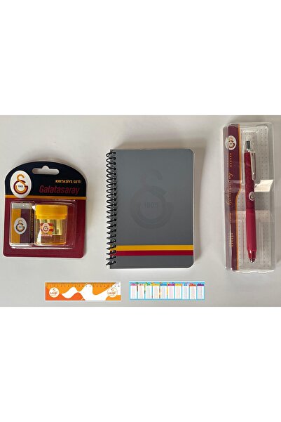 Galatasaray Lisanslı Versatil Kalem Metal Touch Uçlu (Karışık Değişebilir) 0,7mm+Bloknot+Kırtasiye Seti 2'Li