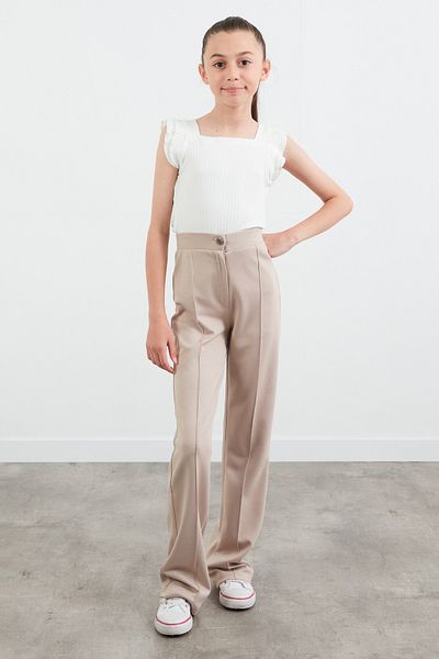 Fulla Moda Buttoned Grass Flare Girl's Trousers