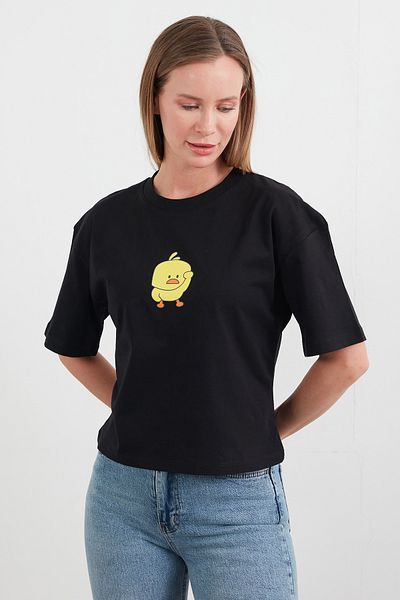 Fulla Moda Chick Printed Short Sleeve T-Shirt