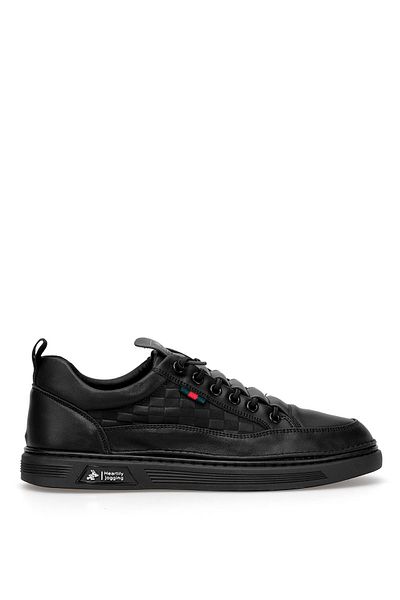 MARCOMEN 152-19039 Men's Genuine Leather Casual Shoes Black