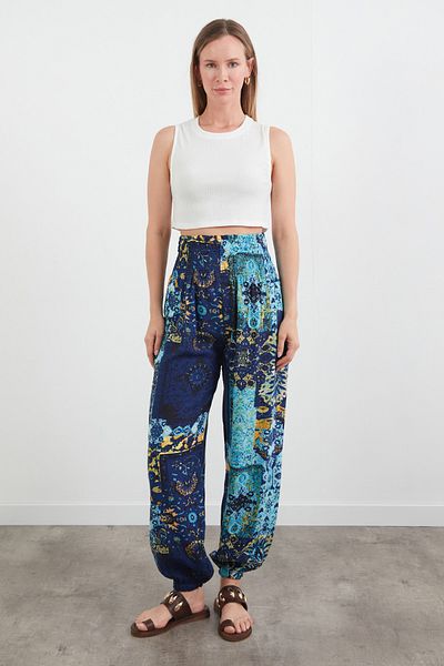 Fulla Moda Ethnic Patterned Waist Gipeli Shalwar Trousers