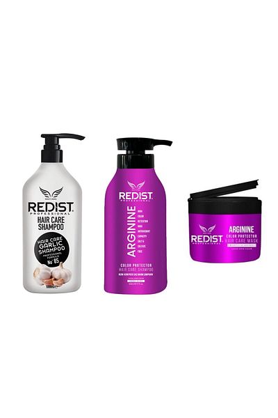 Redist Redist Package: Garlic Shampoo 1000 ml, Arginine Shampoo 500 ml and Arginine Mask 250 ml
