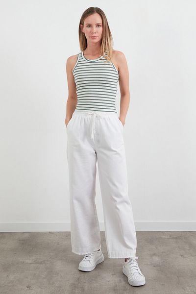 Fulla Moda Striped Halter Neckline Body