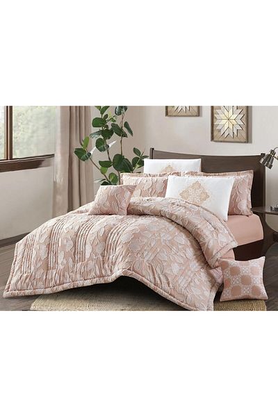 NAJMA Double bedspread made of the finest microfiber material with a luxurious and attractive design to give you a sleep among the clouds