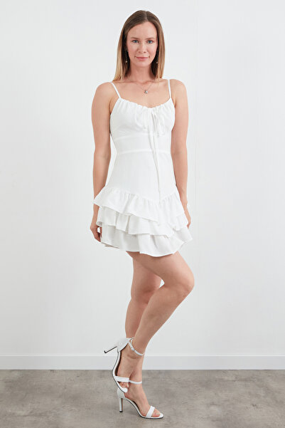 Fulla Moda Φόρεμα με κρεμαστό φούστα με βολάν