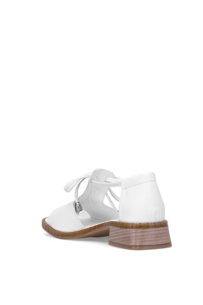 Ayakkabı Fuarı Elit Zeyn 8155 Women's Genuine Leather Heeled Sandals White