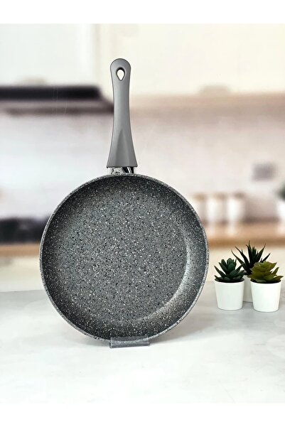 ACAR AROW مقلاة جرانيت مقاس 28 سم باللون الرمادي