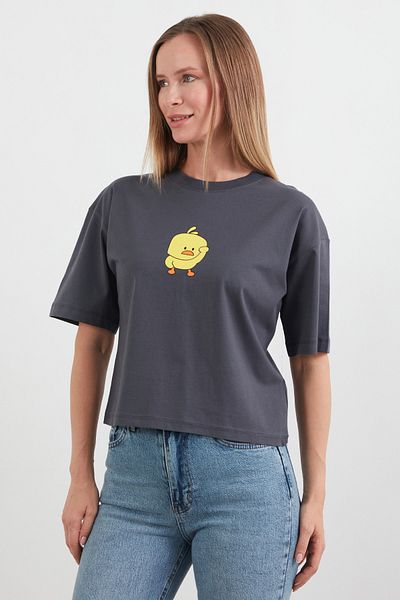 Fulla Moda Tricou cu mânecă scurtă cu imprimeu Chick