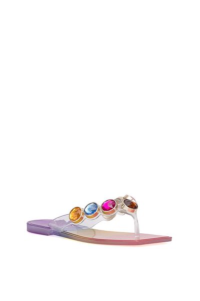 Ayakkabı Fuarı Flip Flops pentru damă Elit KDRJ001-1 Curcubeu