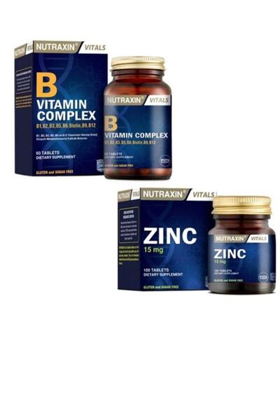 Nutraxin B Vitamin Complex 60 Tablet Cilt, Saç, Tırnak Sağlığı Için Çinko Tak...