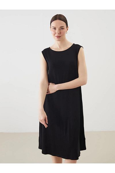 LC Waikiki Lcw Grace Crew Neck A-Line Women's Dress (S5)