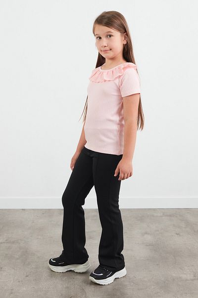 Fulla Moda Ribbed Shoulder Laced Girl's Body