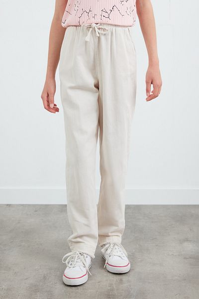 Fulla Moda Elastic Waist Tasseled Trousers