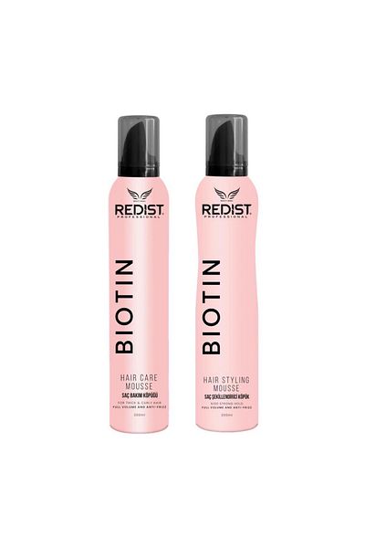 Redist Hair mousse package: Hair Care Mousse Biotin Redist 200 ml + Hair Styling Mousse Biotin Redist 200 ml