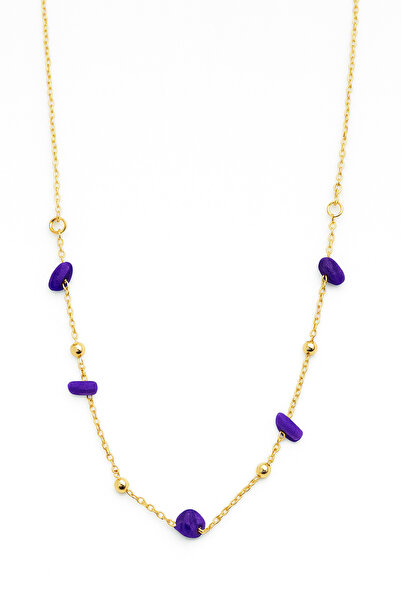 MakeWell قلادات صيفية بسلسلة من الحجر الطبيعي