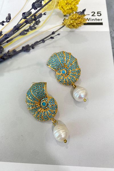 İthal 1527 Imported Snail Earring
