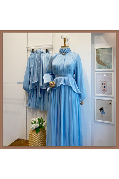 Faya Boutique Mavi Şifon Amour Takım