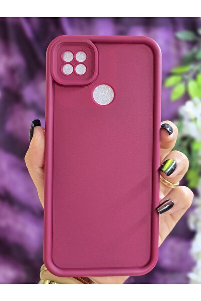 Magic Ring Xiaomi Redmi 9c Uyumlu Darbe Korumalı Köşe Destekli Mat Bordo Kılıf