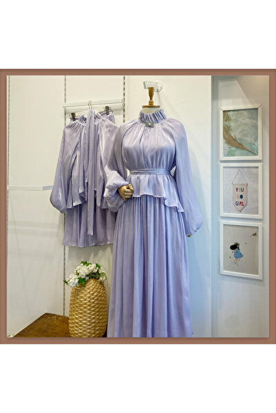 Faya Boutique Lila Şifon Amour Takım