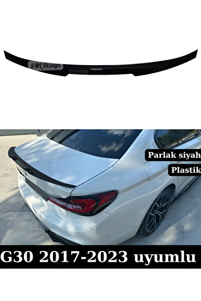 SML Dizayn Bmw G30 M4 Spoiler 2017-2023 Parlak Siyah G30 Bagaj-Üstü-Spoyler-S...
