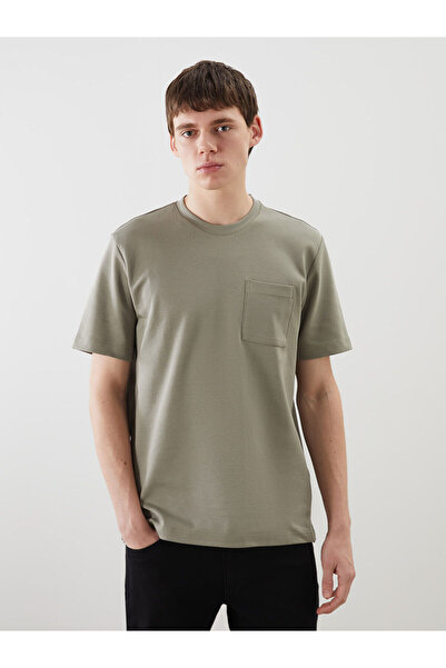 LC Waikiki Nevavm with a Difference Oval Collar Short Sleeve Men's T-Shirt