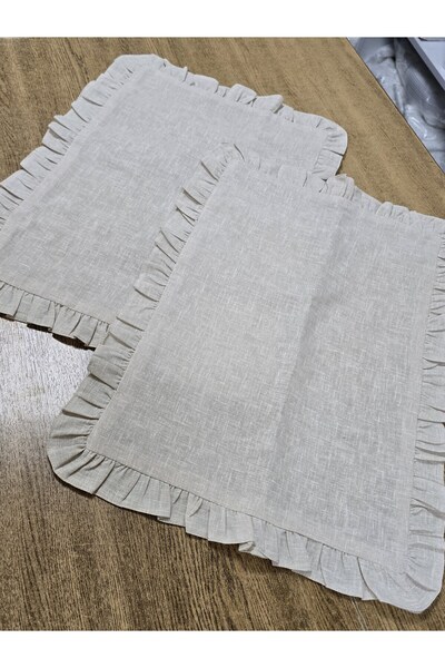 Fransizdantel 2 li Fırfırlı İsviçre Keten Amerikan servis