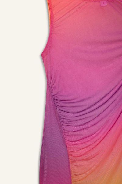DeFacto New Season Regular Fit Gradient Printed Tulle Maxi Beach Dress-Fall in Love