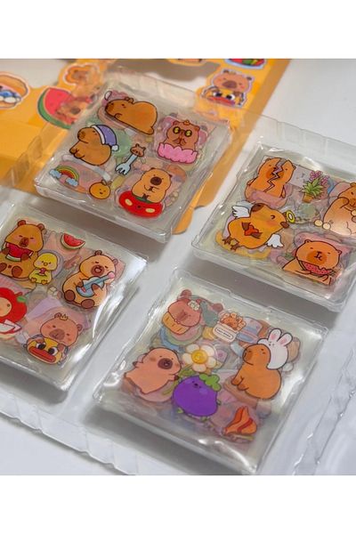 synshop Capybara Kapibara 570 Pieces 100 Pages Sticker Set Agenda, Diary, Scrapbook Sticker Sticker
