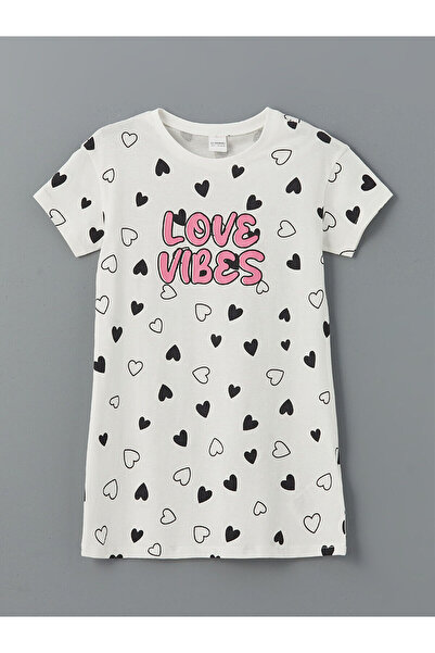 LC Waikiki Cămașă de noapte pentru fete Özmarka, nou sezon, cu guler tip bici...