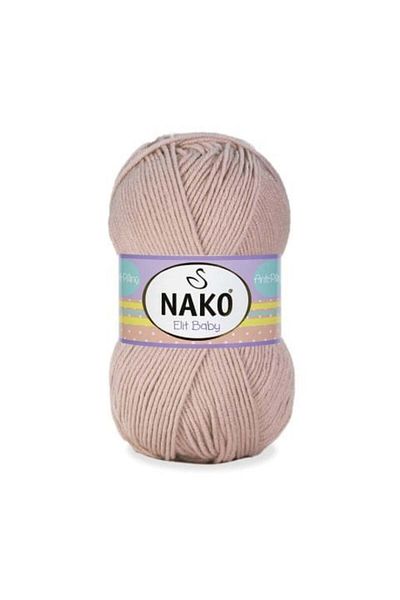 NAKO Elit Baby Anti-pilling Hand Knitting Yarn Baby Wool Χωρίς πουπουλένια Bebe Wool 12392 Μπεζ σκόνη