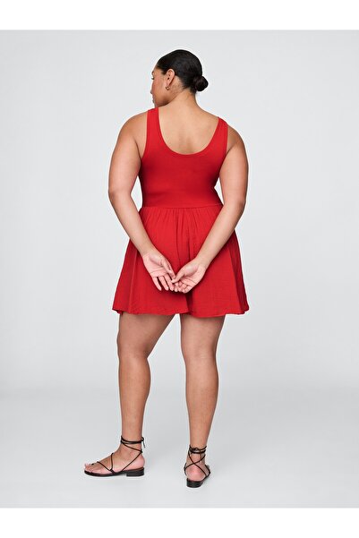 GAP Kadın Kırmızı Mini Askılı Elbise