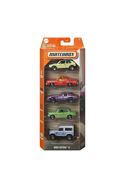 Matchbox SET OF 5 METAL CARS MBX RETRO II 1:64 SCALE