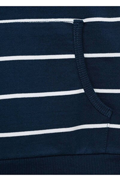 MANGO Baby Çizgili kapüşonlu sweatshirt