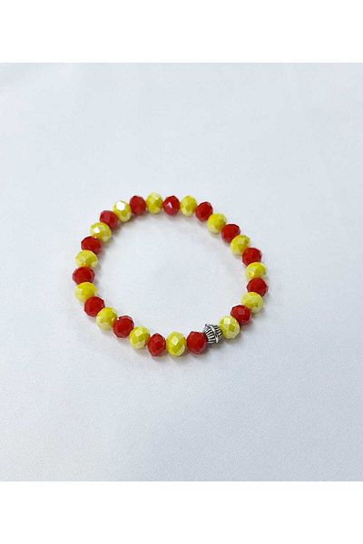 Lio20 Yellow-Red Colored Crystal Bracelet | Unisex | Gift and Daily Stylish Accessory Combination