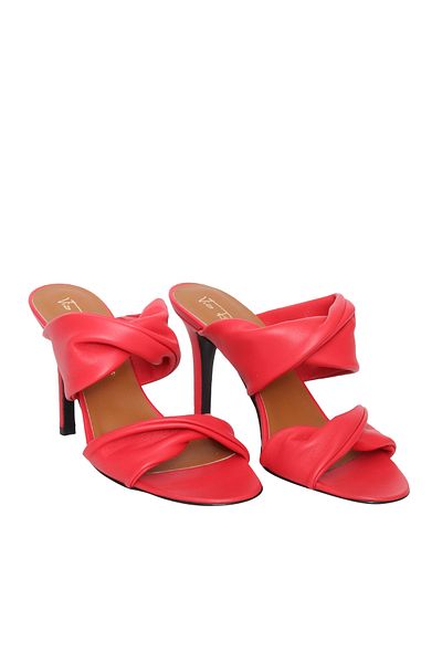 Via Roma 15 Red tubolar sandals
